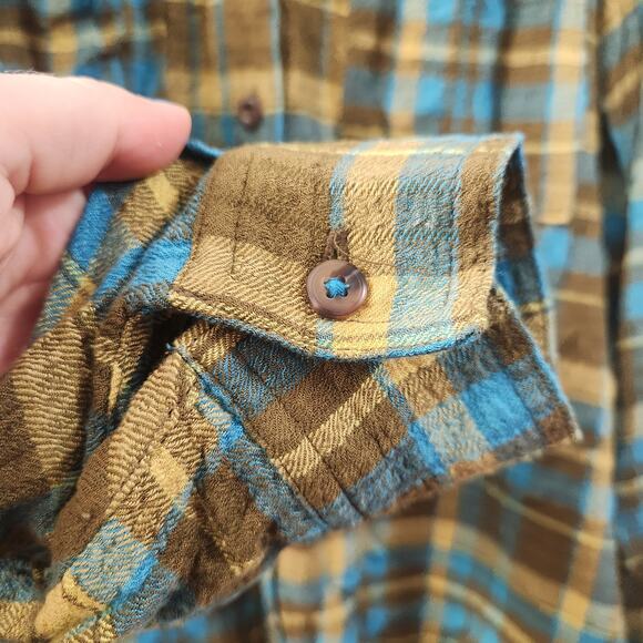 Pilcro Plaid Oversized Button Down Shirt XS Minimalist Cozy Western Casual Fall - Picture 6 of 8